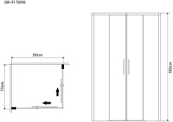 Grossman  Душевой уголок Fly GR-7090 – фотография-7